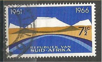 SOUTH AFRICA, 1966, used 71/2c,Table Mountain, Scott 313b
