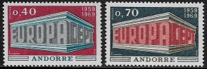 Andorra, French #188-9 MNH Set - 1969 Europa