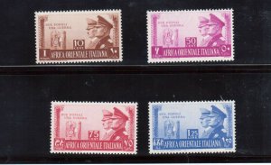 Italian East Africa Sasonne #41 -#44 Very Fine Never Hinged Set Signed Ercole