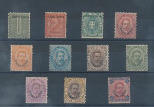 1893 ERITREA, King Umberto I . Overprintti Colonia Eritrea, n . 1/