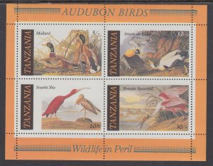 Tanzania 309a Birds Souvenir Sheet MNH VF