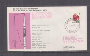 AUSTRALIA, 1972 WOOMERA ROCKET RANGE, SL 1005 LAUNCH cover.