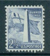 1034 2 1/2c Bunker Hill Fine MNH