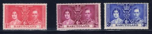 Basutoland 15-17 Hinged 1937 KGVI Coronation