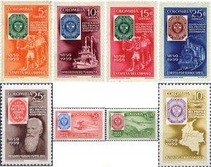58317 MNH COLOMBIA 1959 CENTENARIO DEL SELLO