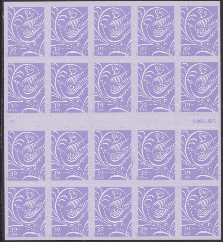 3998a Wedding Doves Booklet MNH