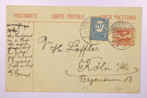 Upper Silesia 1920 Uprated Card to Germany - L40124