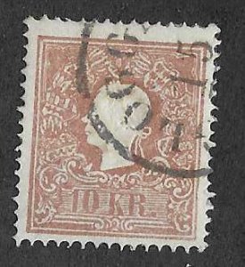 Austria #10 10kr  (U) iCV $4.75