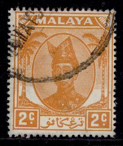 MALAYSIA - Trengganu GVI SG68, 2c orange, FINE USED.