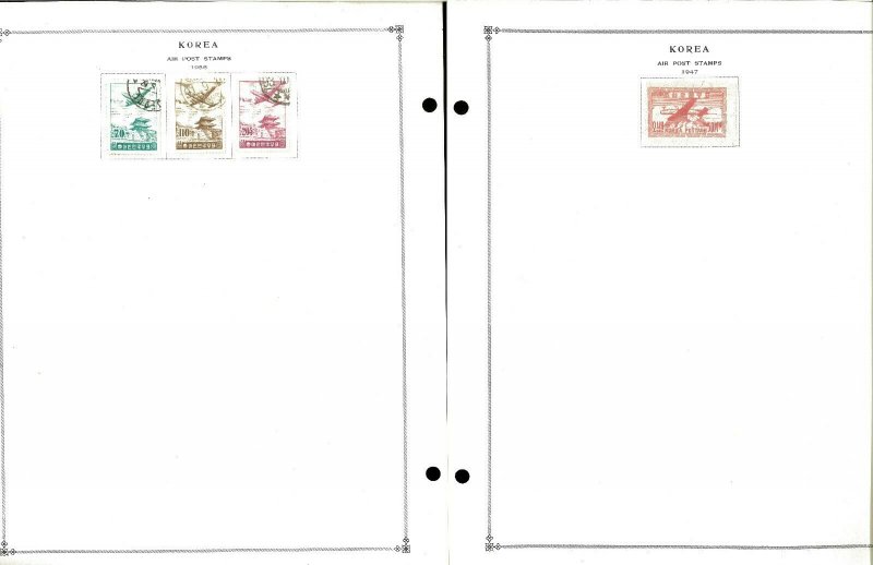 Korea (South) 1946-1973 M (mostly) & U Hinged on Scott International Pages