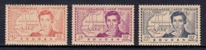 French Sudan - Scott #113-115 - MNH - Toning - SCV $3.15