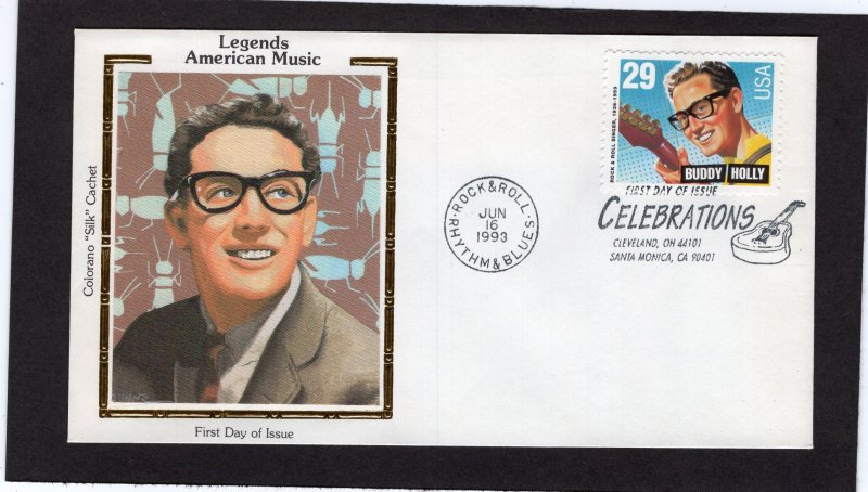 2729 Buddy Holly, FDC Colorano Silk