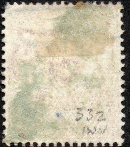 1911 Sg 332Wi N9/1 1d scarlet (T1, Crown, Die B) Inverted Watermark