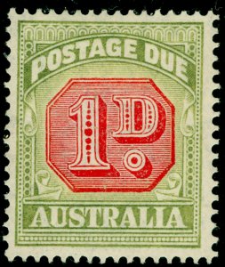 AUSTRALIA SG D113, 1d carmine & green, M MINT. Cat £14.