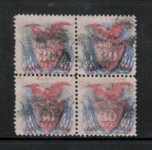 USA #121 Used Fine - Very Fine Block - Lovely Color & Strong Grills