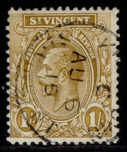 ST. VINCENT GV SG117, 1s bistre, FINE USED. Cat £32. CDS