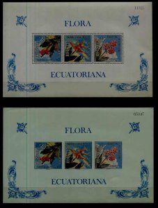 Ecuador C510a MNH s/s Orchids,perf.+imperf.