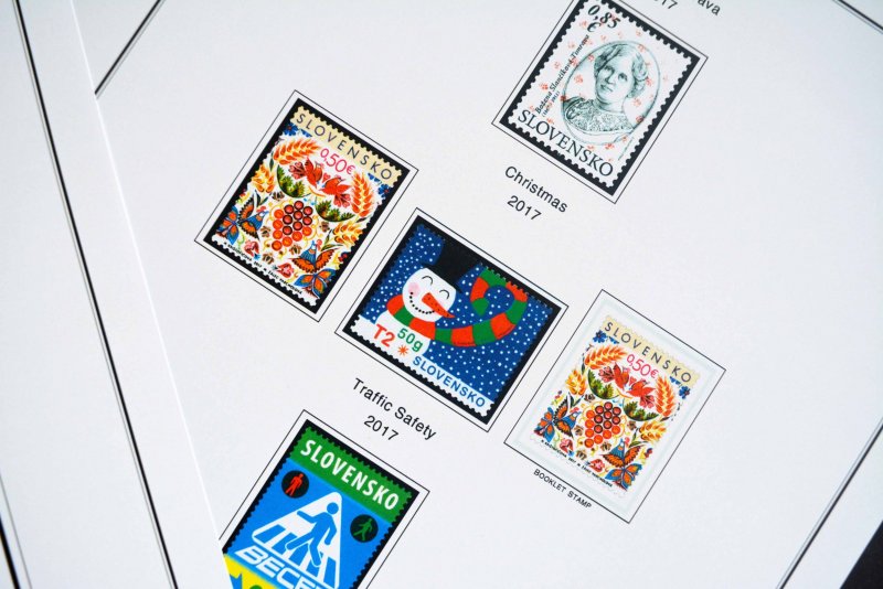 COLOR PRINTED SLOVAKIA 1939-2010 + 2011-2020 STAMP ALBUM PAGES (136 ill. pages)