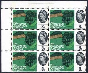 Spec WP48 1964 8d Geographical with Narrow Phosphor Band at Left U/M