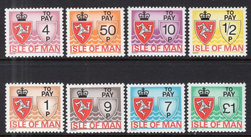 Isle of Man J10-J16 Postage Dues MNH VF