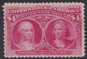 #244 Mint NG, F-VF, Small thin (CV $1100 - ID47905) - Joseph Luft