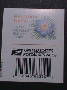 ​UNITED STATES-2022 MOUNTAIN FLOWERS-FIRST CLASS FOREVER MNH BOOKLET-20 STAMPS