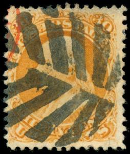 momen: US Stamps #71 Used Fancy Leaf Cancel VF/XF App.