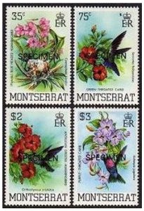 Montserrat 497-500 SPECIMEN, MNH. Mi 507-510. Birds 1983. Hummingbirds, Caribs.