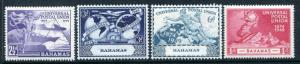 Bahamas 150-153, MH, UPU-75 1949 Plane Ship Hemisphere Globe. 