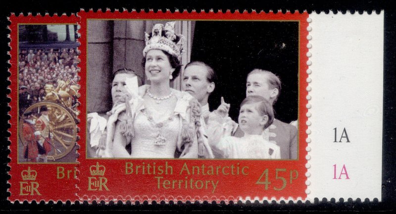 BRITISH ANTARCTIC TERRITORY QEII SG357-358, 2003 coronation set, NH MINT. 