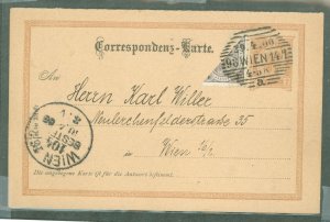 Austria 51b On 1.1.1900 both changes in curency and subtle rate changes occured.  The Old Kreuzer = 2 new hellers and the p. c.