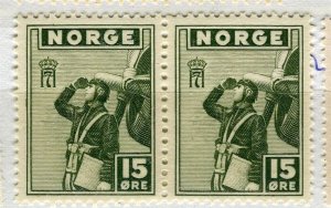 NORWAY; 1945 London Edition pictorial issue MINT MNH 15ore. PAIR