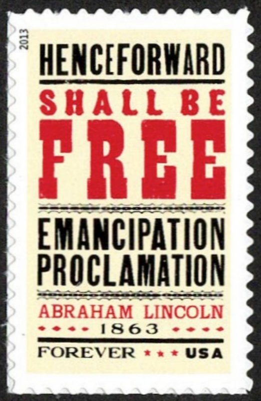 USA Sc. 4721 (46¢) Emancipation 2013 MNH