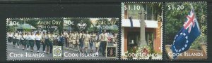 COOK ISLANDS SG1566/9 #1327 Souv. Sheet  ANZAC DAY Boy Scouts & Girl Guides