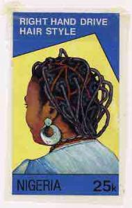 Nigeria 1987 Women's Hairstyles - original hand-painted a...