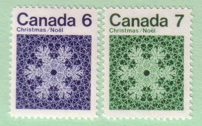 554-555 Canada Christmas 1971, MNH cv $0.55