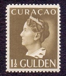 Netherlands Antilles #162  1941 MNH Curacao Wilhelmina   1 1/2 gld    #