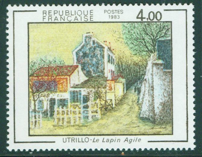 FRANCE Scott 1869 MNH** Le Lapin Agile by Utrillo 1983 