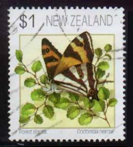 New Zealand ~ #1075 ~ $1 Butterfly ~ Used