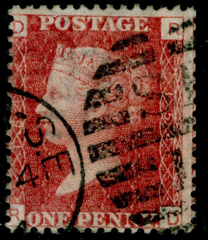 SG43, 1d rose-red plate 154, FINE USED. RD