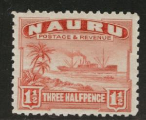 NAURU Scott 19 MH* Freighter stamp 1923 Perf 11