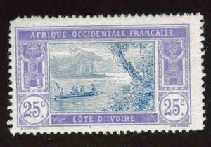 Ivory Coast Scott 52 MH* trivial thinned stamp CV$11