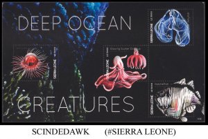 SIERRA LEONE - 2011 DEEP OCEAN CREATURES OCTOPUS JELLYFISH - MIN/SHT MINT NH