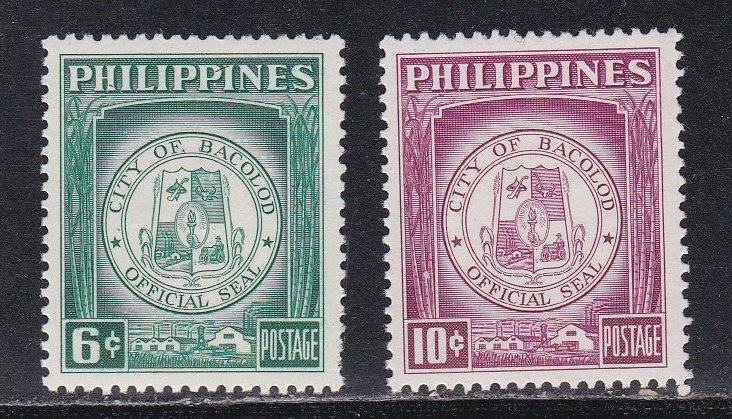 Philippines # 656-657, Seal of Bacolod Province, NH