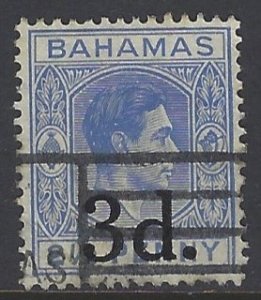 Bahamas, Scott #115; 3p on 2 1/2p King George VI, Used