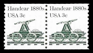 PCBstamps   US #1898 Coil Pair 6c(2x3c) Handcar, MNH, (5)
