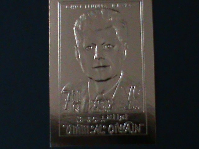 ​UMM AL QIWIAN-1963- IMMEMORY OF JOHN F. KENNEDY GOLD -MINT IMPERF VERY FINE