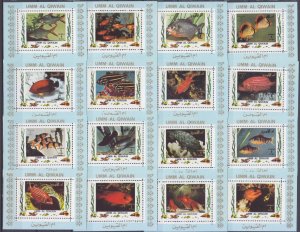 1972 Umm Al Qiwain 1466/B-1481/B Marine fauna 32,00 €