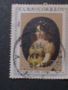 ​CUBA-1964-66 VERY OLD CUBA STAMPS-FAMOUS PAINTINGS-NATIONAL MUSEIUM- USED-VF