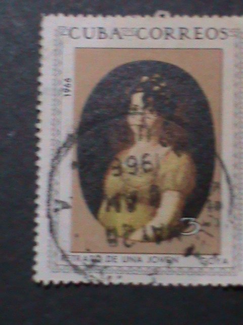 ​CUBA-1964-66 VERY OLD CUBA STAMPS-FAMOUS PAINTINGS-NATIONAL MUSEIUM- USED-VF